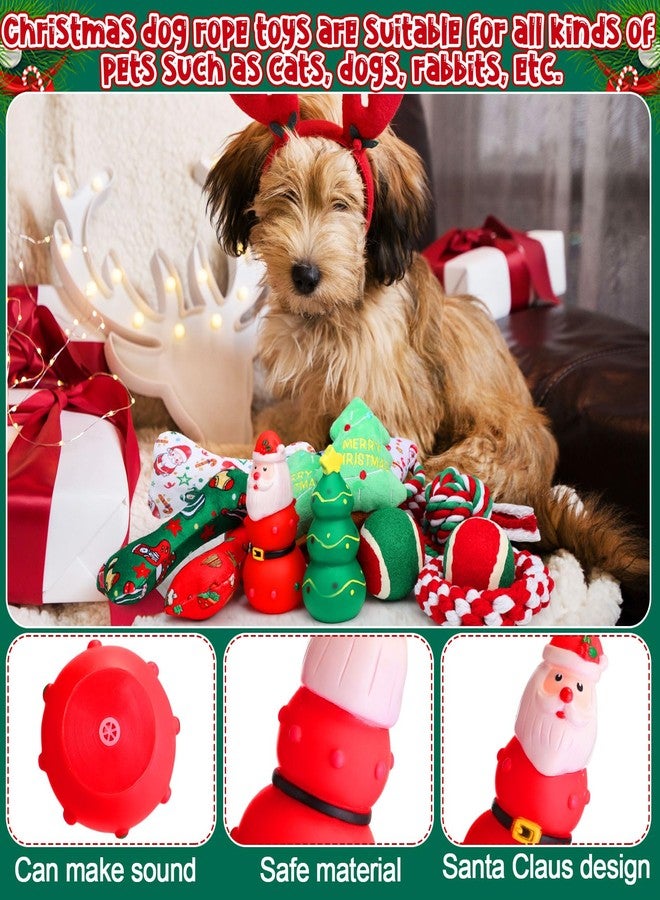 Suilung 16 Pcs Christmas Dog Advent Calendar 2025 Santa Claus Squeaky Toys Xmas Candy Cane Interactive Ball and Bones Chew Toy for Small Medium Large Pets Puppy Teething Training Gift(Xmas) - Image 4